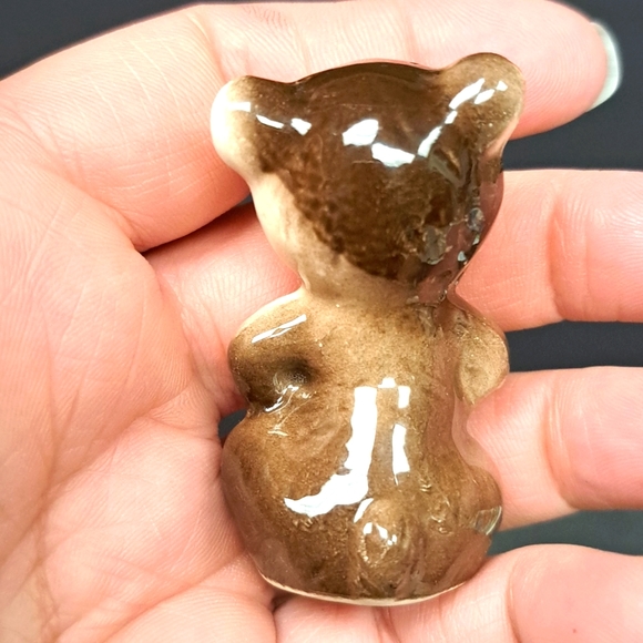 Vintage Napcoware anthropomorphic ceramic miniature bear  figure marked Japan - Picture 3 of 6